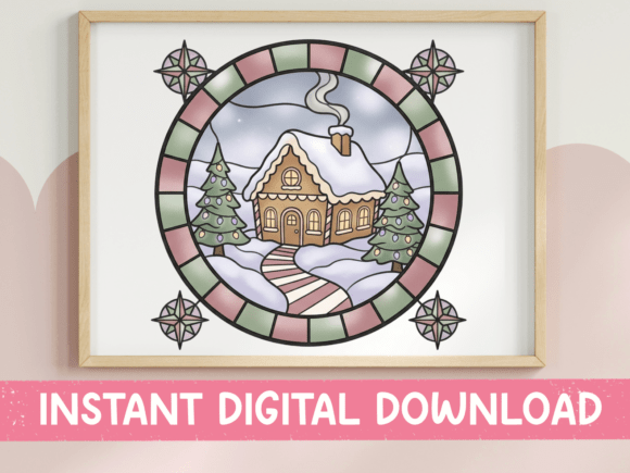 Christmas Cabin Stained Glass Winter: A Dreamy Holiday Asset