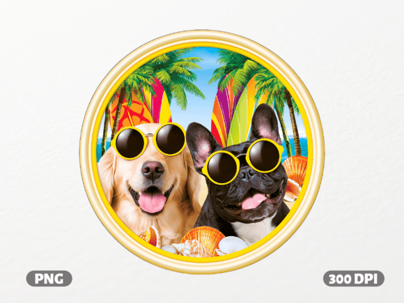 Cool Dogs Beach Vacation PNG: A Splash of Summer for Your Designs