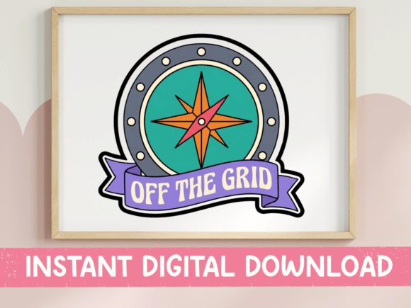Off the Grid Compass Nautical Design: A Bold Badge for Modern Explorers
