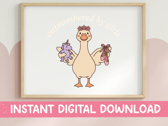 Outnumbered by Girls SVG Goose PNG: A Sweet Tribute to Girl Dads