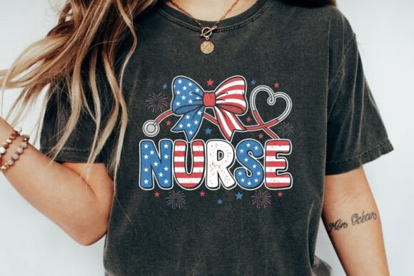 Patriotic Nurse Stethoscope 4Th July: A Graphic for Pride and Profession