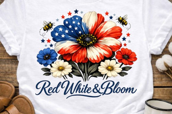 Red White Bloom: A Floral Take on Patriotic Design