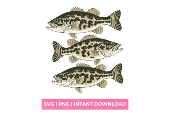 Reel In Authentic Style: The Vintage Largemouth Bass Fishing SVG