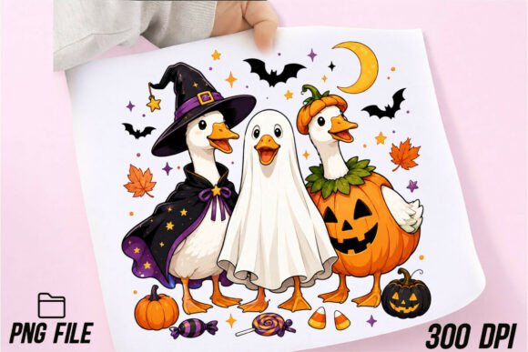 Spooky Goose Costume Halloween PNG: A Designer's Playful Asset