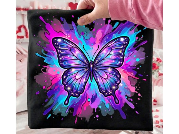 Stunning Iridescent Butterfly PNG for T-Shirt Design